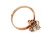 RUSSIAN SOVIET ERA 14K GOLD DIAMOND FLOWER RING PIC-4