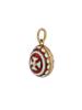 RUSSIAN GOLD CLOISONNE ENAMEL EGG PENDANT WITH CROSS PIC-1