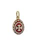 RUSSIAN GOLD CLOISONNE ENAMEL EGG PENDANT WITH CROSS PIC-4