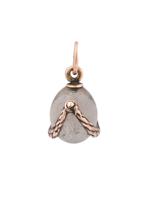 RUSSIAN 14K GOLD SMOKY QUARTZ EASTER EGG PENDANT