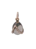 RUSSIAN 14K GOLD SMOKY QUARTZ EASTER EGG PENDANT