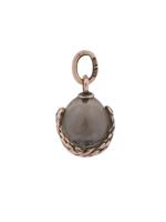 RUSSIAN 14K GOLD SMOKY QUARTZ EASTER EGG PENDANT