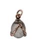 RUSSIAN 14K GOLD SMOKY QUARTZ EASTER EGG PENDANT PIC-1