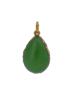 RUSSIAN 56 GOLD DIAMONDS AND JADE EGG PENDANT PIC-1