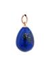 RUSSIAN 14K GOLD MOUNTED LAPIS LAZULI EGG PENDANT PIC-0