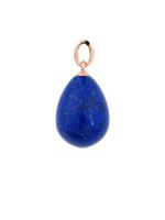 RUSSIAN 14K GOLD MOUNTED LAPIS LAZULI EGG PENDANT