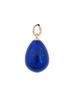 RUSSIAN 14K GOLD MOUNTED LAPIS LAZULI EGG PENDANT PIC-2