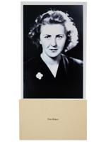 BLACK AND WHITE PHOTOGRAPH PORTRAIT OF EVA BRAUN