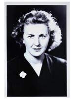 BLACK AND WHITE PHOTOGRAPH PORTRAIT OF EVA BRAUN