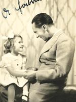 SIGNED NAZI GERMAN PHOTO OF DR GOEBBELS W DAUGHTER