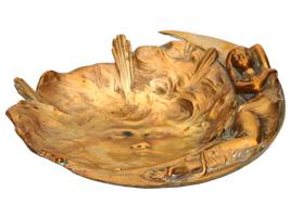 ART NOUVEAU FRENCH GILT BRONZE PLATE BY JEAN GARNIER