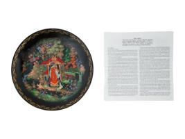 RUSSIAN PALEKH PORCELAIN PLATES WITH CERTIFICATES