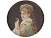 ANTIQUE FRENCH HAND PAINTED PORCELAIN PORTRAIT PLATE PIC-0