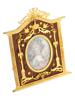 VINTAGE OVAL MINIATURE IN WOODEN GILT BRONZE FRAME PIC-1
