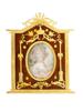 VINTAGE OVAL MINIATURE IN WOODEN GILT BRONZE FRAME PIC-0