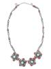 900 SILVER TURQUOISE AND CORAL NEO OTTOMAN NECKLACE PIC-1