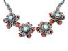 900 SILVER TURQUOISE AND CORAL NEO OTTOMAN NECKLACE PIC-3