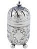 ANTIQUE ENGLISH STERLING SILVER FOOTED SALT SHAKER PIC-1