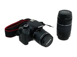 CANON EOS DIGITAL REBEL E21 CAMERA WITH TWO LENSES