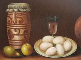 MID CEN STILL LIFE OIL PAINTING BY ROSTAN MONTOYA