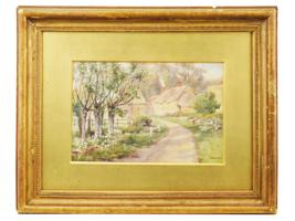 ATTRIBUTED TO CLAIRE WINDSOR WATERCOLOR PAINTING