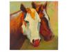 MID CENT OIL PAINTING BAY HORSES BY EDWARD CHARLES PIC-0