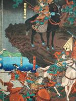 UTAGAWA KUNIYOSHI JAPANESE MILITARY WOODBLOCK PRINT