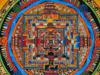 TIBETAN THANGKA KALACHAKRA WHEEL OF TIME PAINTING PIC-1