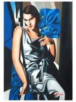 OIL PAINTING IN THE STYLE OF TAMARA DE LEMPICKA