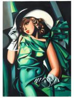 OIL PAINTING IN THE STYLE OF TAMARA DE LEMPICKA