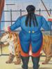 ATTR TO FERNANDO BOTERO CIRCUS SCENE OIL PAINTING PIC-1