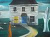 1971 AMERICAN PAINTING MY HOME BY GERTRUDE ABERCROMBIE PIC-1