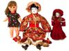 COLLECTION OF VINTAGE PORCELAIN DOLLS IN OUTFITS PIC-1