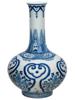 CHINESE HAND ENAMEL BLUE AND WHITE PORCELAIN VASE PIC-1