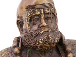 CHINESE BRONZE FIGURE OF ARHAT DAMO BODHIDHARMA