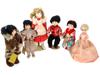 COLLECTION OF VINTAGE PORCELAIN DOLLS IN OUTFITS PIC-0