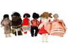 COLLECTION OF VINTAGE PORCELAIN DOLLS IN OUTFITS PIC-1