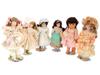 COLLECTION OF VINTAGE PORCELAIN DOLLS IN OUTFITS PIC-0