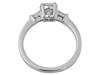 VINTAGE 18K WHITE GOLD DIAMONDS ENGAGEMENT RING PIC-3