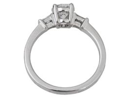 VINTAGE 18K WHITE GOLD DIAMONDS ENGAGEMENT RING