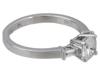 VINTAGE 18K WHITE GOLD DIAMONDS ENGAGEMENT RING PIC-2