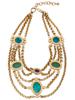 JUDITH LEIBER SHEBA GOLD PLATED COLLAR NECKLACE PIC-3