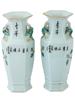 PAIR OF ANTIQUE CHINESE QING DYNASTY PORCELAIN VASES PIC-2
