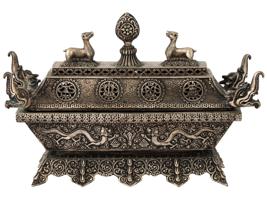 ANTIQUE CHINESE QING BRONZE INCENSE BURNER CENSER