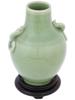 ANTIQUE CHINESE QING DYNASTY CELADON BALUSTER VASE PIC-1