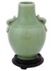 ANTIQUE CHINESE QING DYNASTY CELADON BALUSTER VASE PIC-0