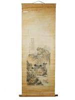 ANTIQUE CHINESE HANGING SCROLL LANDSCAPE PAINTING