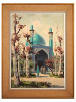 VIEW OF PERSIAN MOSQUE PAINTING BY A. VARTANYAN