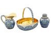 RUSSIAN SILVER GILT CLOISONNE ENAMEL TEA SET PIC-4