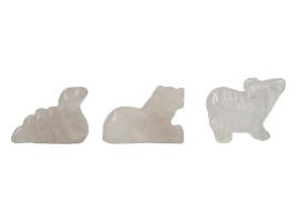 VINTAGE COLLECTION OF CARVED GEMSTONE ANIMAL FIGURINES